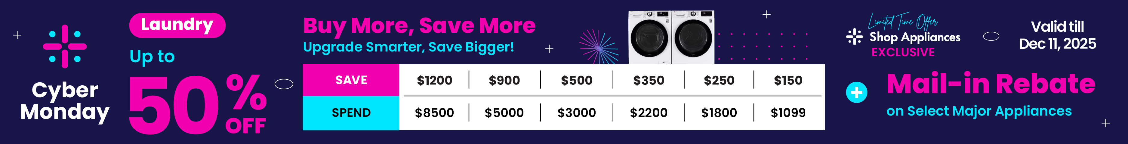 Laundry collection savings banner